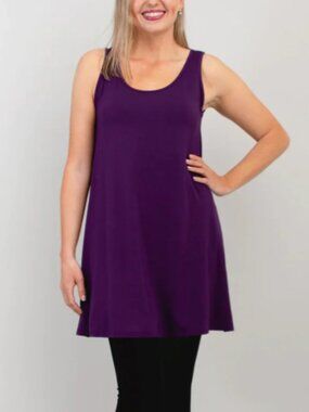 Blue Sky Spirit Sleeveless Dress (Purple, Bamboo)